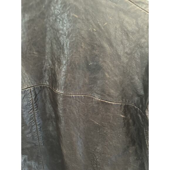 Robert Comstock Vertical Brown Lambskin Leather Jacket Size L - Picture 10 of 12